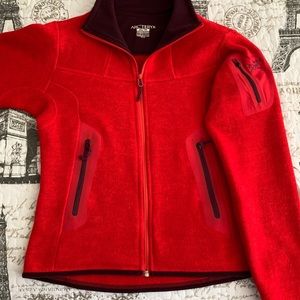 Arc’teryx Women’s Orange Fleece Midlayer Jacket